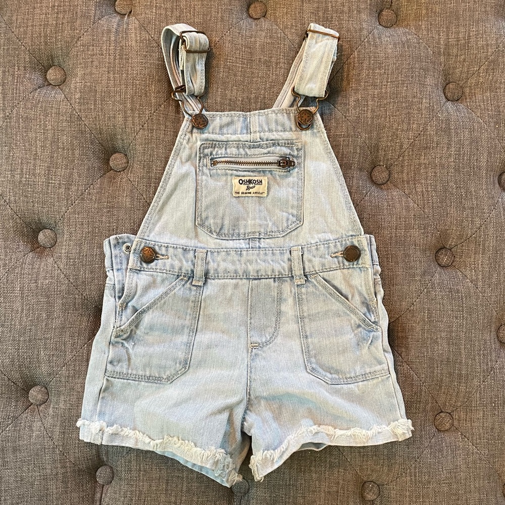 Oshkosh B’GOSH Denim Shortalls Overall Shorts Toddler Girl 2T Classic